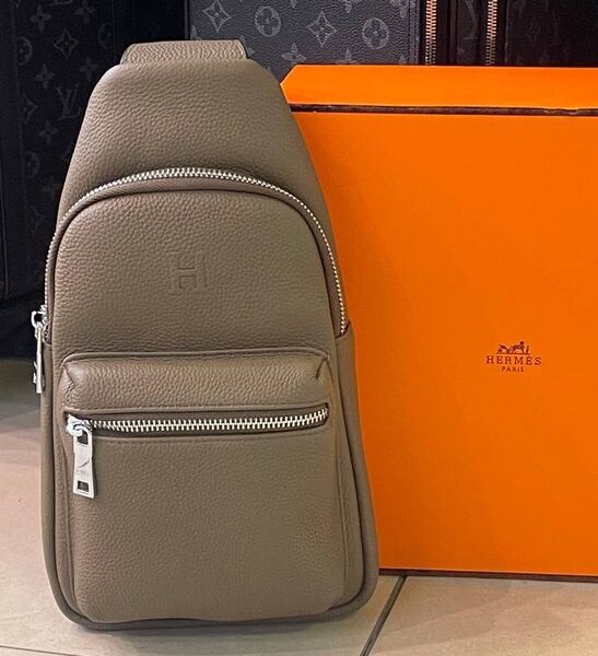 Мужская сумка слинг Hermès мужской кожа 144448