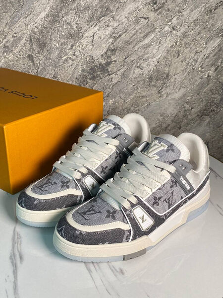 Мужские кроссовки Louis Vuitton мужской текстиль графитовый 173380-9