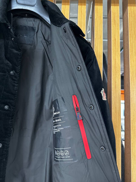 Мужская куртка Moncler мужской вельвет черный 200521-7