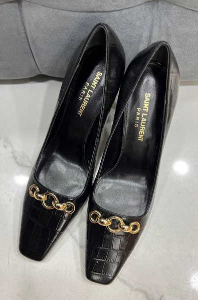 Туфли Saint Laurent женский кожа черный 92827-2