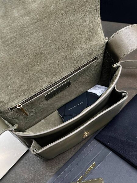 Cумка Saint Laurent женский кожа хаки c0374929-1-6
