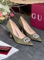 Женские туфли Gucci женский замша хаки u0695506-1