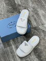 Шлепки Prada женский кожа белый 116798-2
