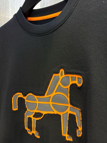 Мужской свитшот Hermès мужской черный 161228-6