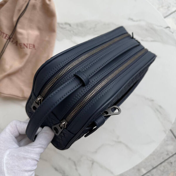 Мужской клатч Bottega Veneta мужской кожа черный 195714-3