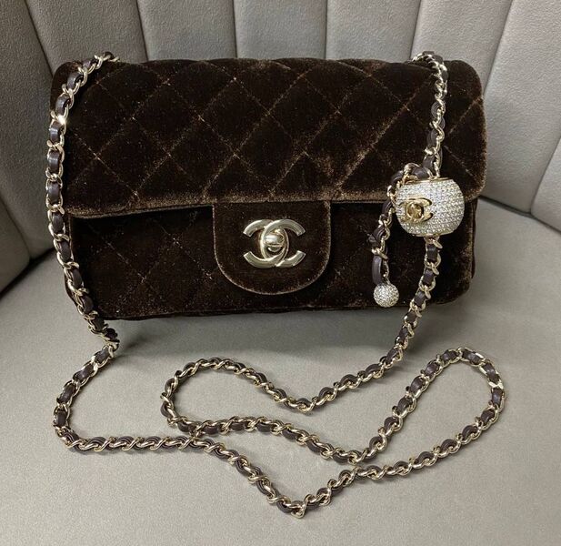 Сумка Chanel женский бархат 201311