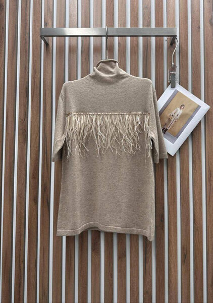 Кофта Brunello Cucinelli женский вязаная ткань бежевый 164976-2