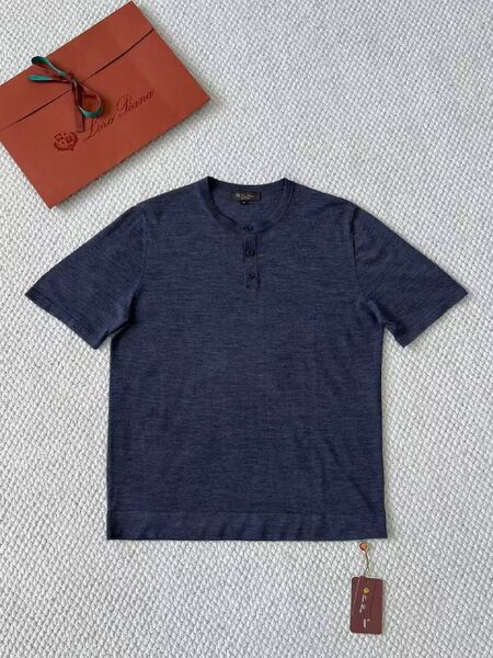 Мужская футболка Loro Piana мужской хлопок серый w9957274-1-2
