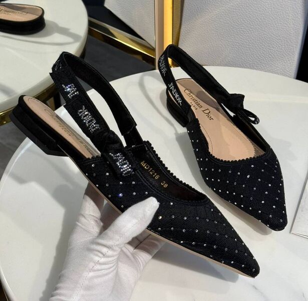Туфли Christian Dior женский текстиль черный 190951