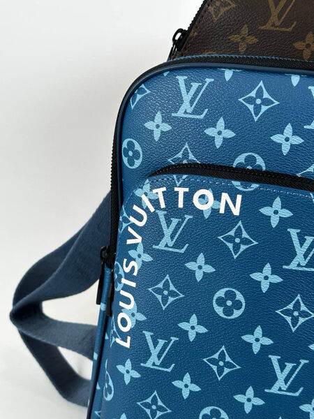 Мужская сумка слинг Louis Vuitton мужской кожа синий 136870-4