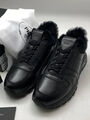 Мужские кроссовки Prada мужской кожа черный 168664-2