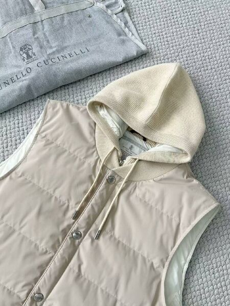 Мужской жилет Brunello Cucinelli мужской бежевый p0374374-1-3