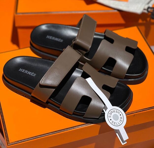 Шлепки Hermès женский кожа 150436