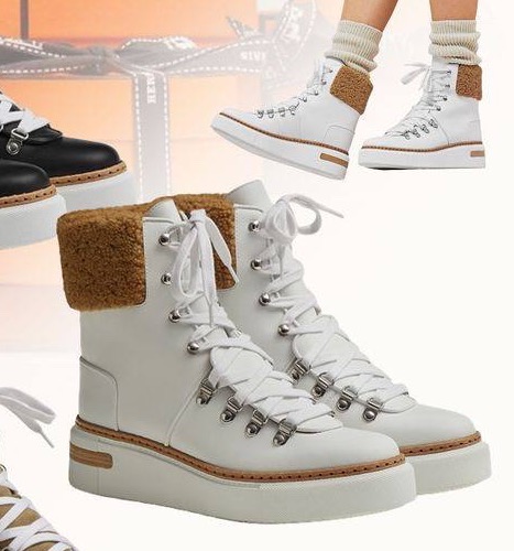 Ботинки Hermès женский кожа белый 128973-2