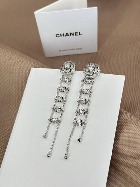 Серьги-трансформеры Chanel Camelia женский белое золото m5480502-1-5