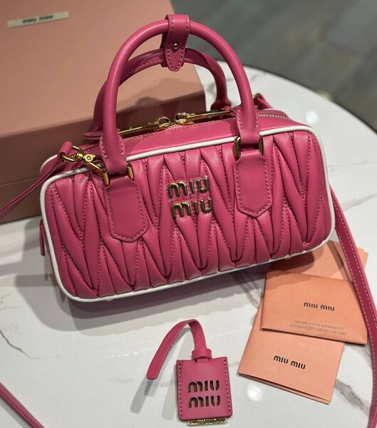 Сумка Miu Miu Arcadie женский кожа бордовый 188187