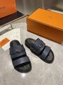 Женские шлепанцы Hermes женский кожа синий r2371130-1-2
