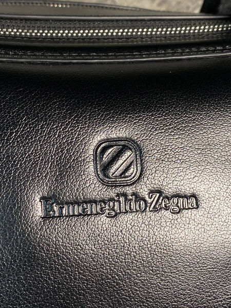 Дорожная сумка Zegna мужской кожа черный 121093-6