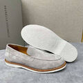 Мужские лоферы Brunello Cucinelli мужской замша графитовый 146658-7