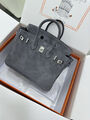 Сумка Hermès Birkin 25 женский замша графитовый 155730-5