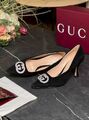 Женские туфли Gucci женский замша черный l5733099-1-4