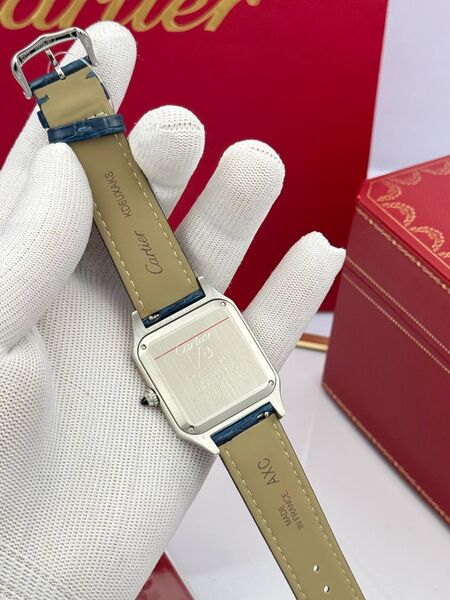Мужские часы Cartier Suntos-Dumont мужской кожа синий q3396101-1-6