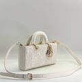 Сумка Christian Dior Lady женский кожа белый 112307-2