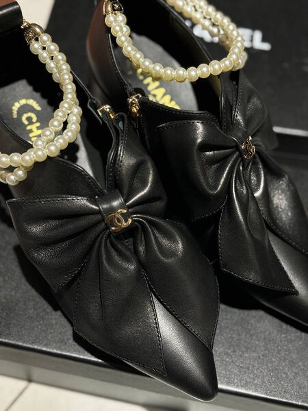 Ботильоны Chanel женский кожа черный 159431-3