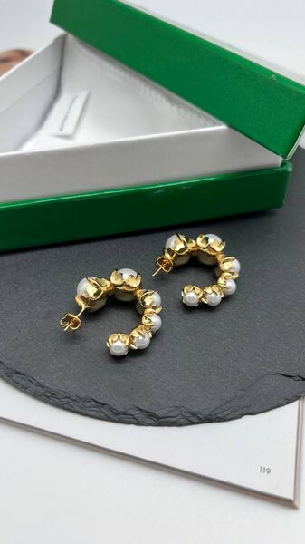 Серьги Bottega Veneta бронзовый 175943-5