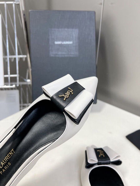 Туфли Saint Laurent женский кожа белый 116768-3
