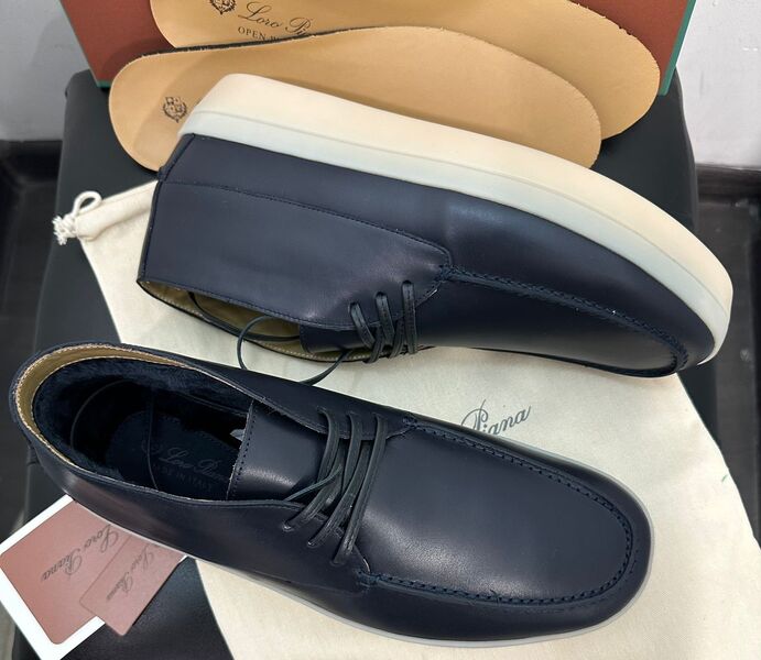 Мужские ботинки Loro Piana мужской кожа синий 172149