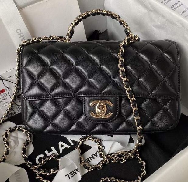 Сумка Chanel женский кожа черный 120528
