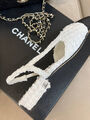 Туфли Chanel женский твид белый 192669-4