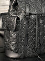 Мужской рюкзак Louis Vuitton мужской кожа черный 121418-6
