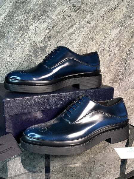 Мужские туфли Prada мужской кожа синий 171564-5
