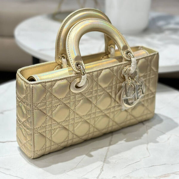 Сумка Christian Dior Lady женский кожа бронзовый 142728-3