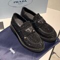 Лоферы Prada женский кожа черный 40879-1