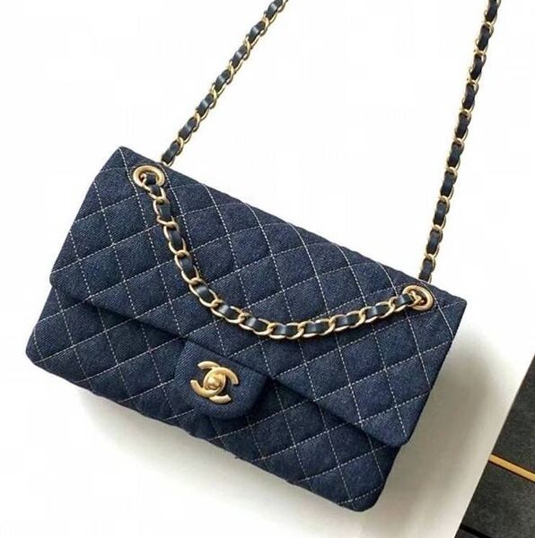Сумка Chanel женский джинса синий 171802