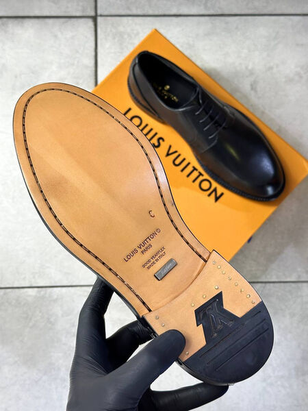 Мужские туфли Louis Vuitton мужской кожа черный 172939-5