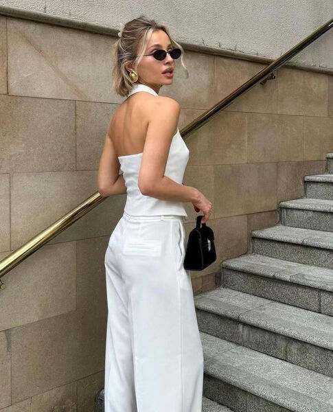Костюм Saint Laurent женский белый 190802-3