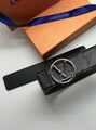 Ремень мужской Louis Vuitton Circle мужской канва черный 63795-2