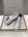 Женские кеды Balenciaga женский кожа серебристый k7666821-1-2