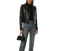 Куртка Saint Laurent женский кожа черный 39282-6