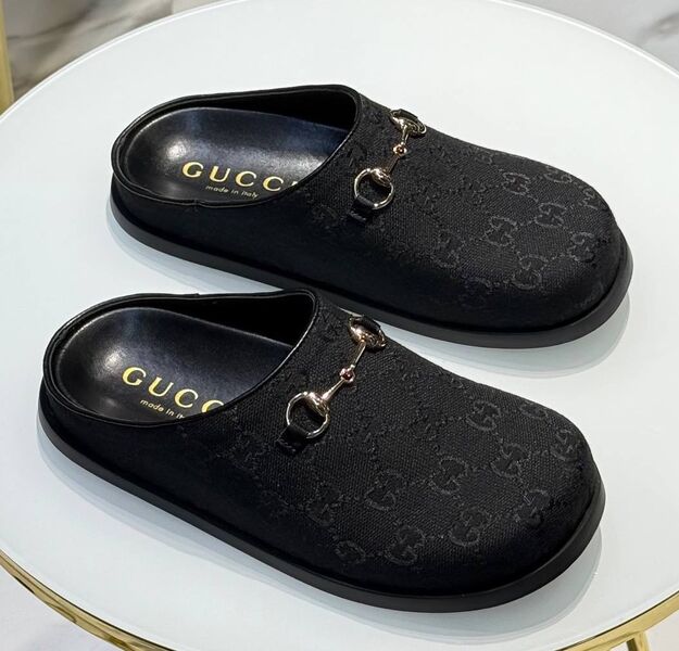 Сабо Gucci женский текстиль черный 199772