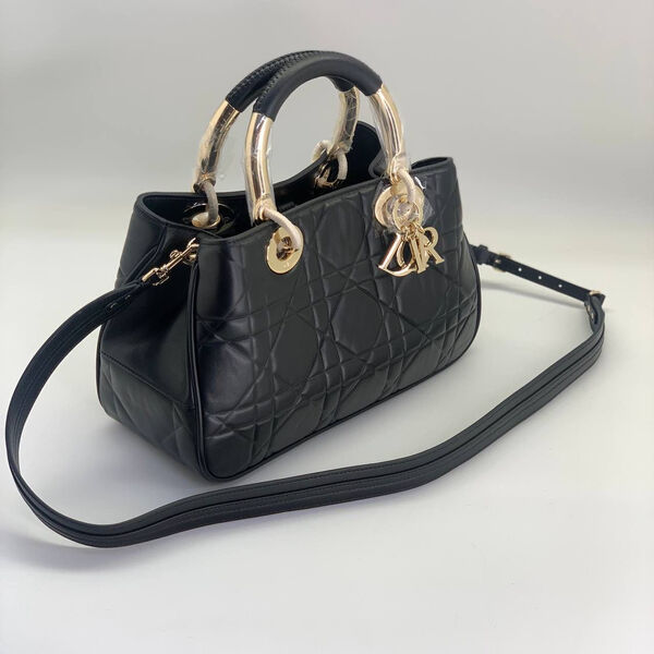 Сумка Christian Dior Lady женский кожа черный 103476-2