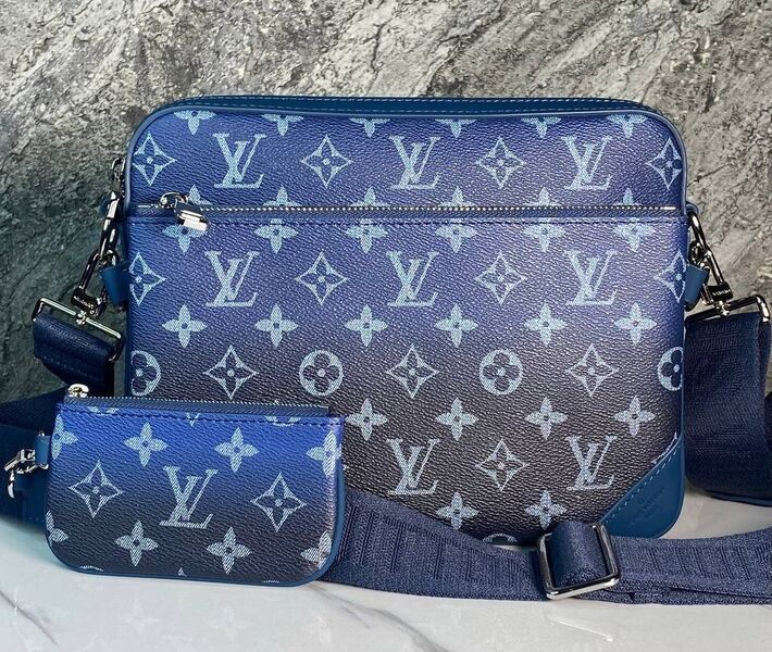 Мужская сумка мессенджер Louis Vuitton мужской канва синий 167083