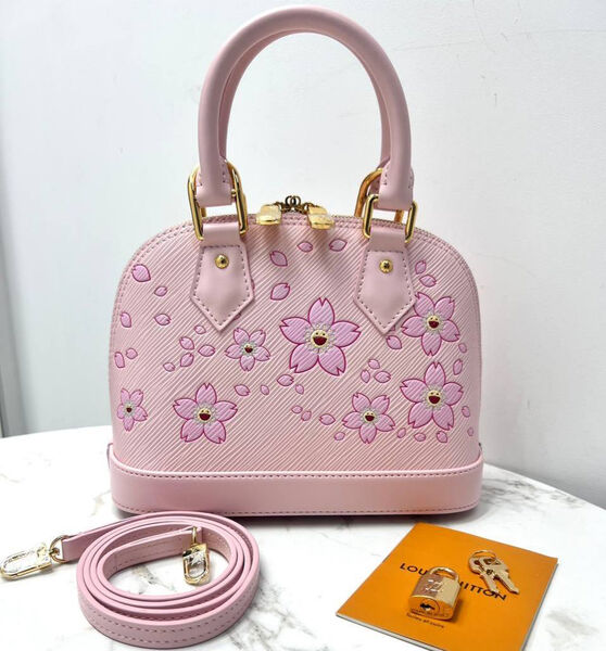 Сумка Louis Vuitton женский кожа розовый 196429