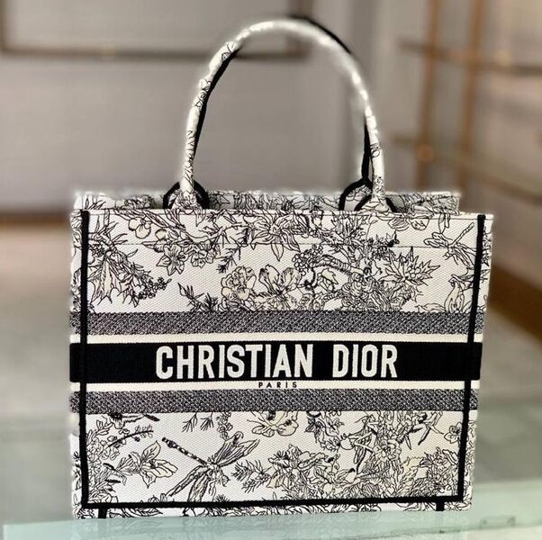 Сумка Christian Dior Book 36 женский текстиль графитовый 74169