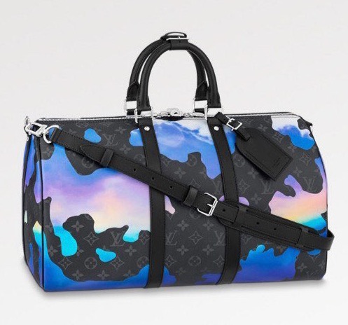 Дорожная сумка Louis Vuitton женский кожа черный,серебристый 99884