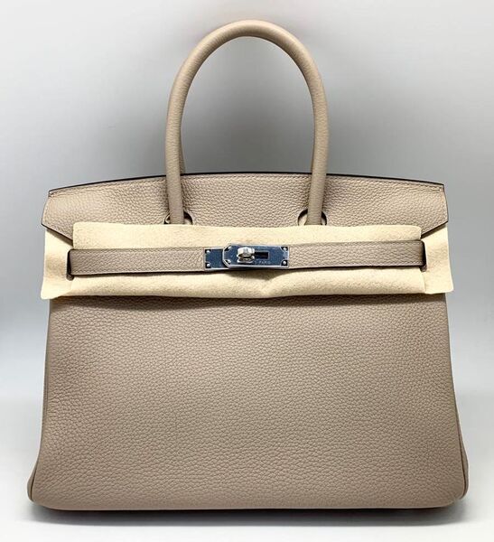 Сумка Hermès Birkin 30 ручная работа женский кожа бежевый 75332